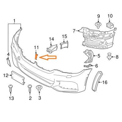 BMW 5 Seriya G30 (2016-2020), Bufer parçası. China, 51137349586