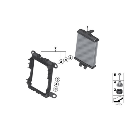 BMW 3-4 Seriya F30/F32/F36 (2012-2016), Köməkçi Radiatorun Çərçivəsi N20/N26. China, 17117600698