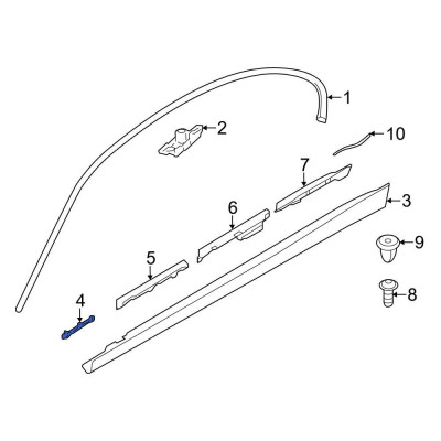 BMW 3-4 Seriya F30/F32/F36 (2012-2019), Qanad Alt kronşteyni, Sağ-Sol. China, 51777240873/51777240874