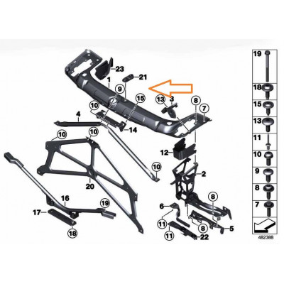 BMW 3-4 Seriya F30/F32/F36 (2012-2020), Üst Panel. China, 51647245786