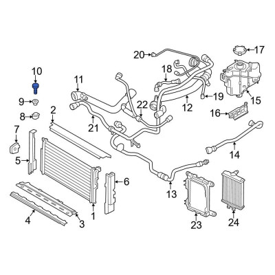 BMW 3-4 Seriya F30/F32/F36 (2012-2016), Su Radiatorun Kronşteyni N20. China, 17117596922