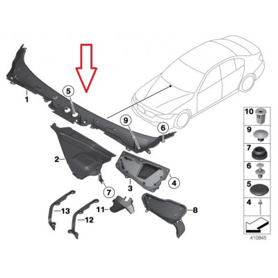 BMW 3-4 Seriya F30/F32/F36 (2015-2019), Küləklik. China, 51717258177