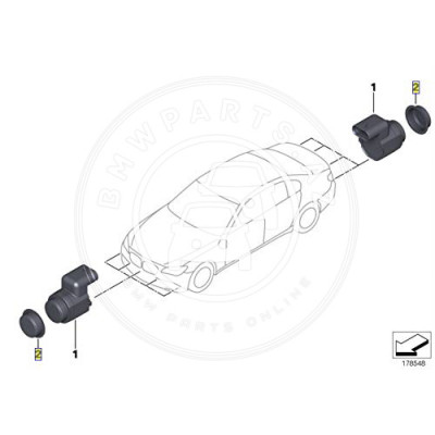 BMW 5-X Seriya E60/F10/F07/F01/F02/E70/E71/F15/F16 (2004-2018), Park Radar Rezini. China, 66209142107