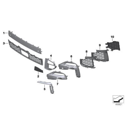 BMW X Seriya G05 (2019-2023), M-perfomance Bufer toru, Sağ-Sol. China, 51118069209/51118069210