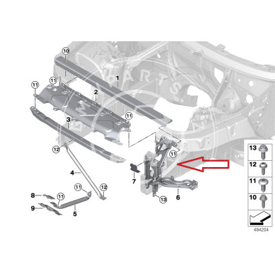 BMW X Seriya G05-G06 (2019-up), Fara Salazkası. BMW Group, 51647421709/51647421710