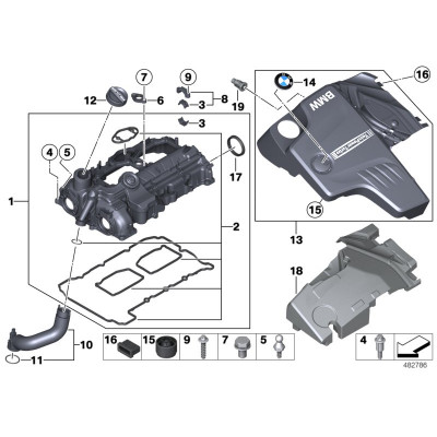 BMW 3-4-5 Seriya F30/F32/F36/F10 (2010-2016), Üst Qapaqın Xortumu N20. China, 11127588417