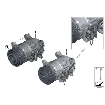 BMW 3-5 Seriya F30/F32/F36/F10 (2010-2016), Kondisioner Kompressoru, China, 64529399059