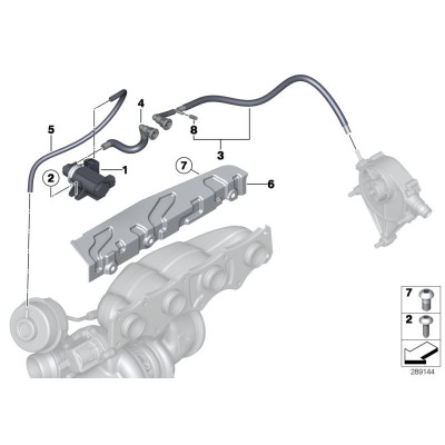 BMW 3-X Seriya F30/F32/F36/F10/F02/F15 (2010-2018), N20-N55 Turbonun Təyziq Klapanı, China, 11747626351