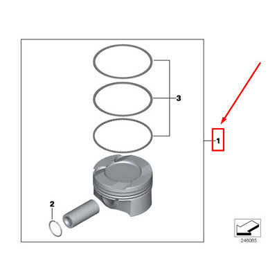 BMW 1-5 Seriya F20/F21/F22/F30/F32/F36/F10 (2010-2016), N20 Mühərrik Porşen, China, 11258606459