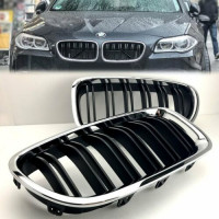 BMW 5 Seriya F10 (2010-2016), Radiator Barmaqlığı Black-Chrome. China, 51138057223/51138057224