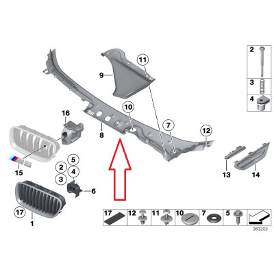 BMW 5 Seriya F10 (2010-2016), Küləklik. China, 51717203124