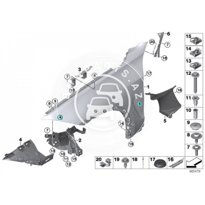 BMW X Seriya F15-F16 (2014-2019), Qanad salazkası. China, 51647294543/51647294544