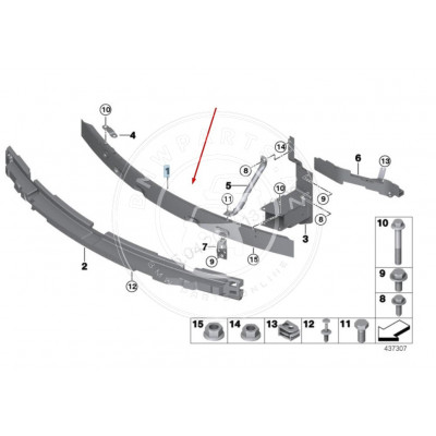 BMW X Seriya F15/F16 (2014-2019), Ön aluminum şveller. China, 51117294477