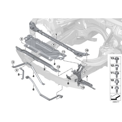 BMW 3 Seriya G20 (2019-up), Üst ön panel. China, 51647422285